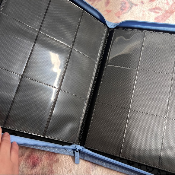 LIKE NEW Pokemon Blue Leather Binder with Zipper - Picture 4 of 6